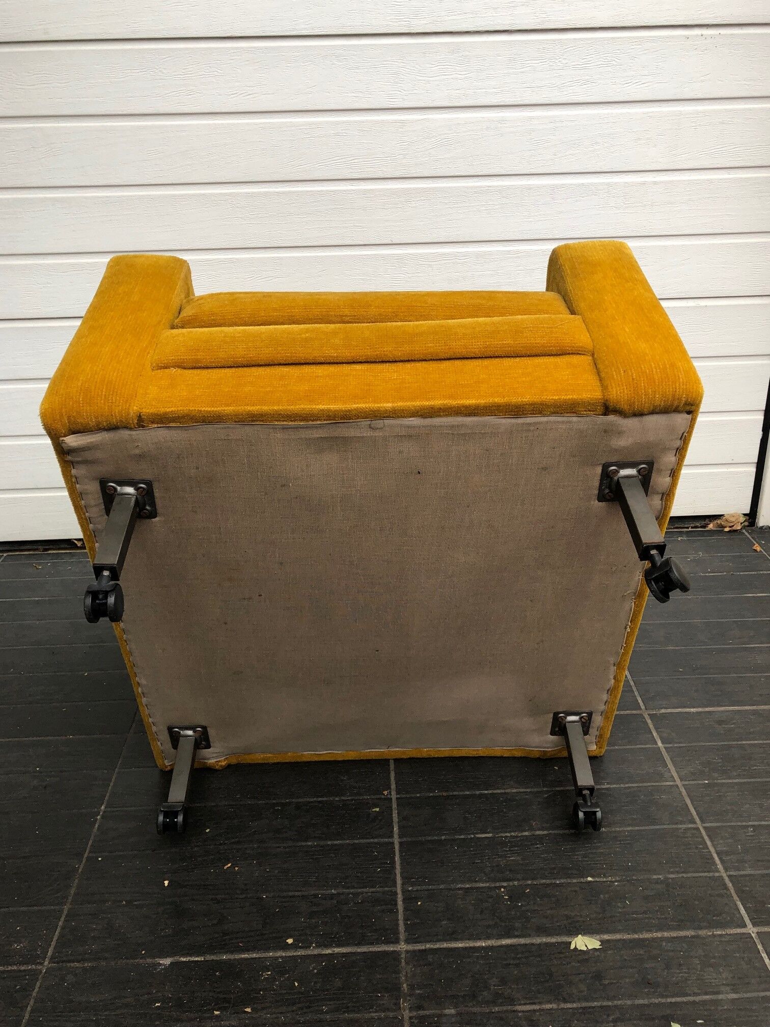 Fauteuil vintage velour