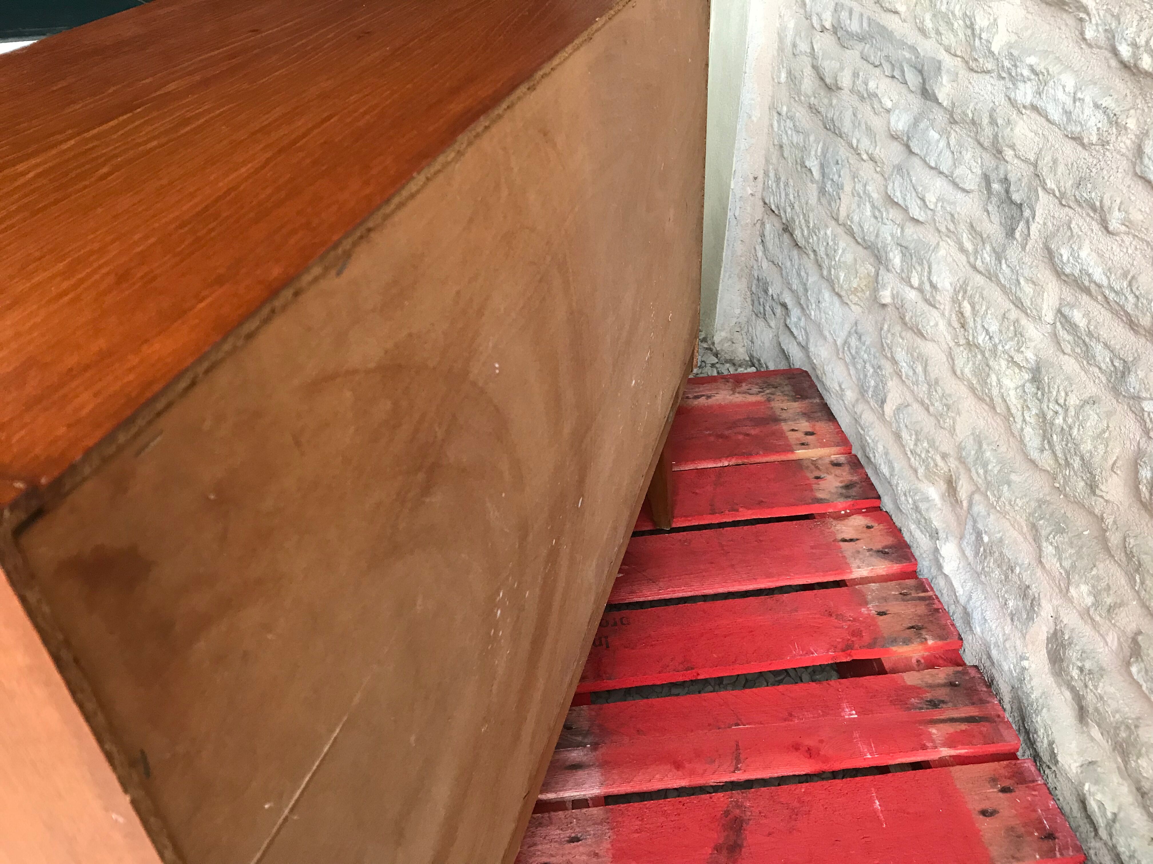 Vintage sideboard feet compass 1960's