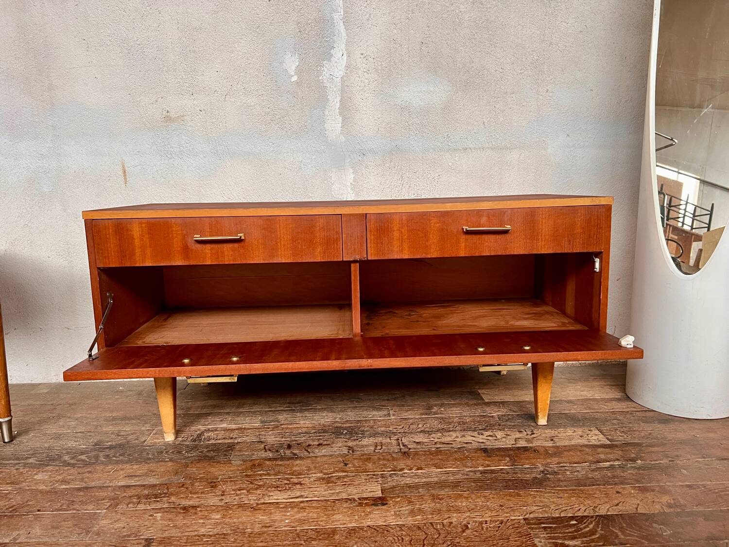 Enfilade vintage en teck meuble tv hi-fi