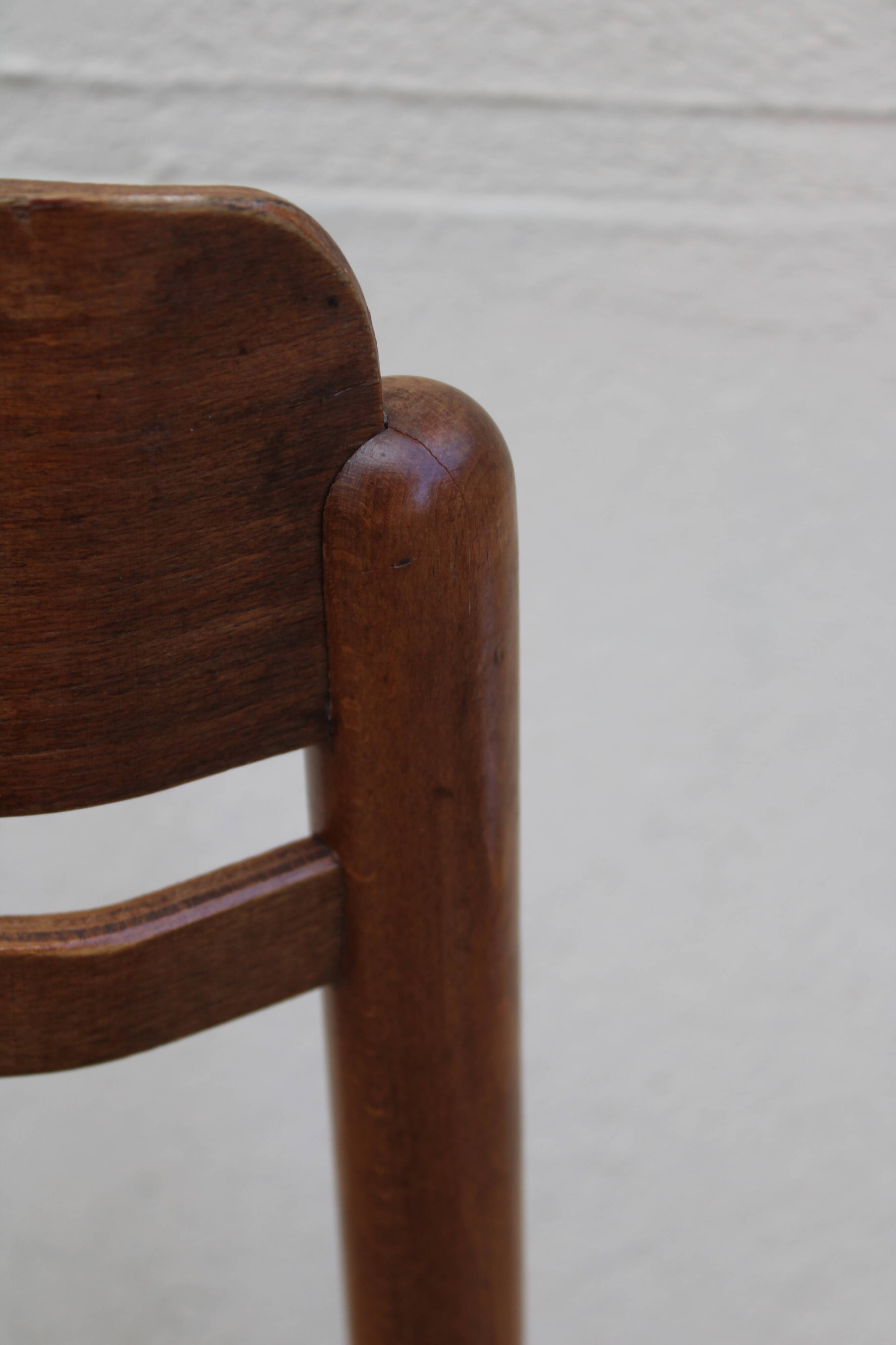 Pair of wooden and rope chairs