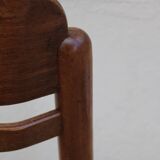 Pair of wooden and rope chairs