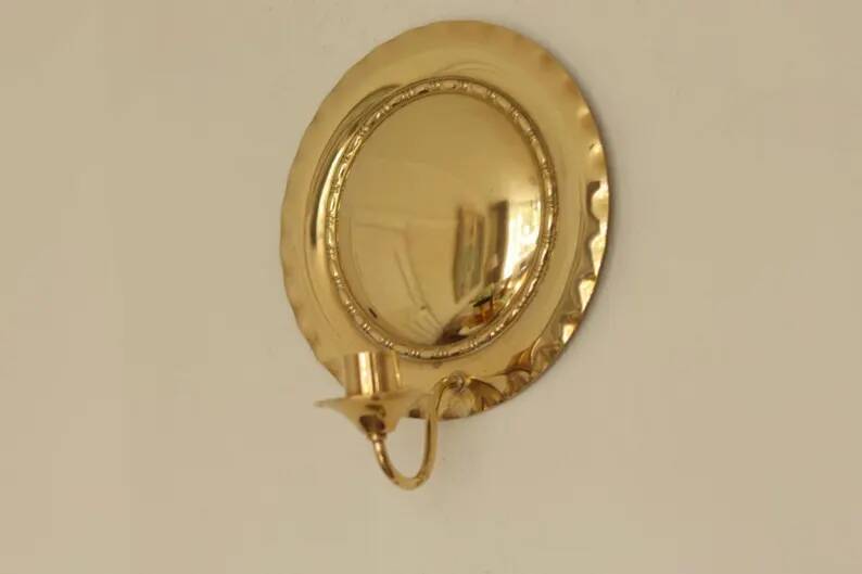 Pair of Swedish Mid-Century Brass Wall Sconces