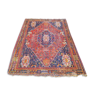 Old Persian handmade oriental rugs old Shiraz 215 X 150