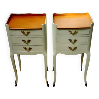 Pair of antique bedside tables