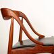 Set of 6 Danish chairs in teak and skai, model 16, Johannes Andersen.