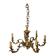 6-arm solid bronze chandelier in Louis XV style - Vintage