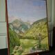 Old framed oil on canvas, Brunissard Valley - Queyras - Hautes Alpes