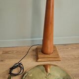 Grande lampe nautique bois et laiton années 80