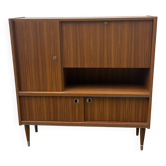 Buffet haut vintage scandinave en Zebrano