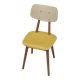 Yellow wooden chair TON Bystrice (Thonet) 1970