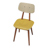 Yellow wooden chair TON Bystrice (Thonet) 1970