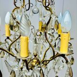 Baccarat Cage Chandelier In Bronze And Crystal Louis XV Style XIX Eme Century