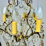 Baccarat Cage Chandelier In Bronze And Crystal Louis XV Style XIX Eme Century
