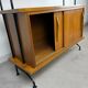 1950s wooden and metal bookshelf shelf