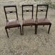 Set of 3 Regency faux leather chairs