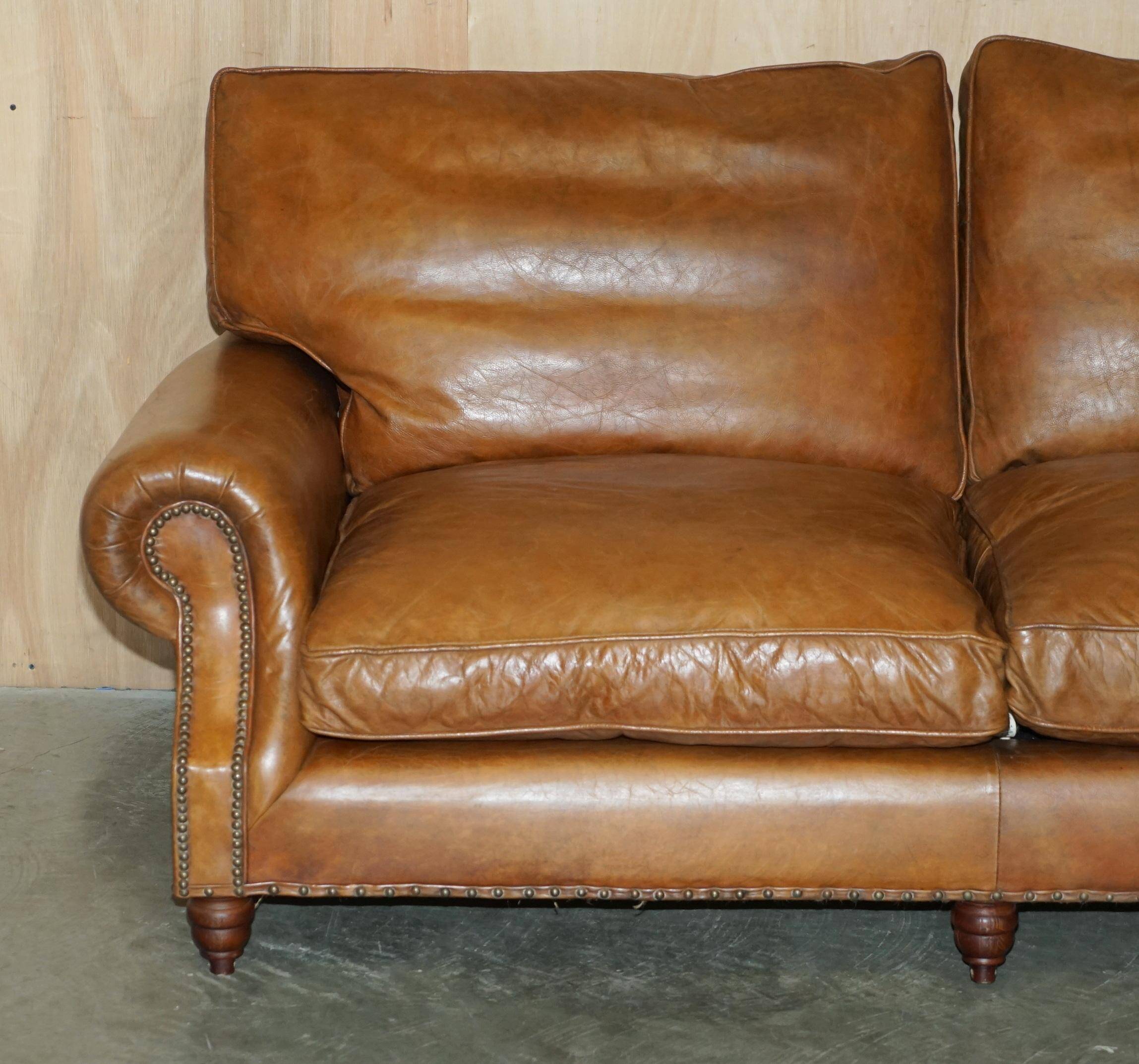 Balmoral Heritage Leather Sofa by Timothy Oulton
