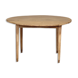 Restored solid oak round table