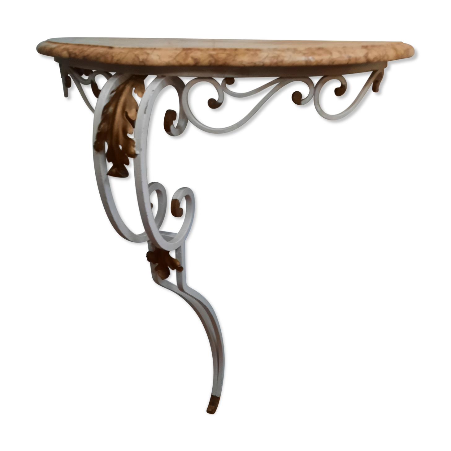 Steel and marble console