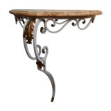 Steel and marble console