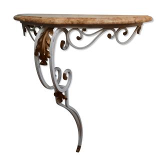 Steel and marble console