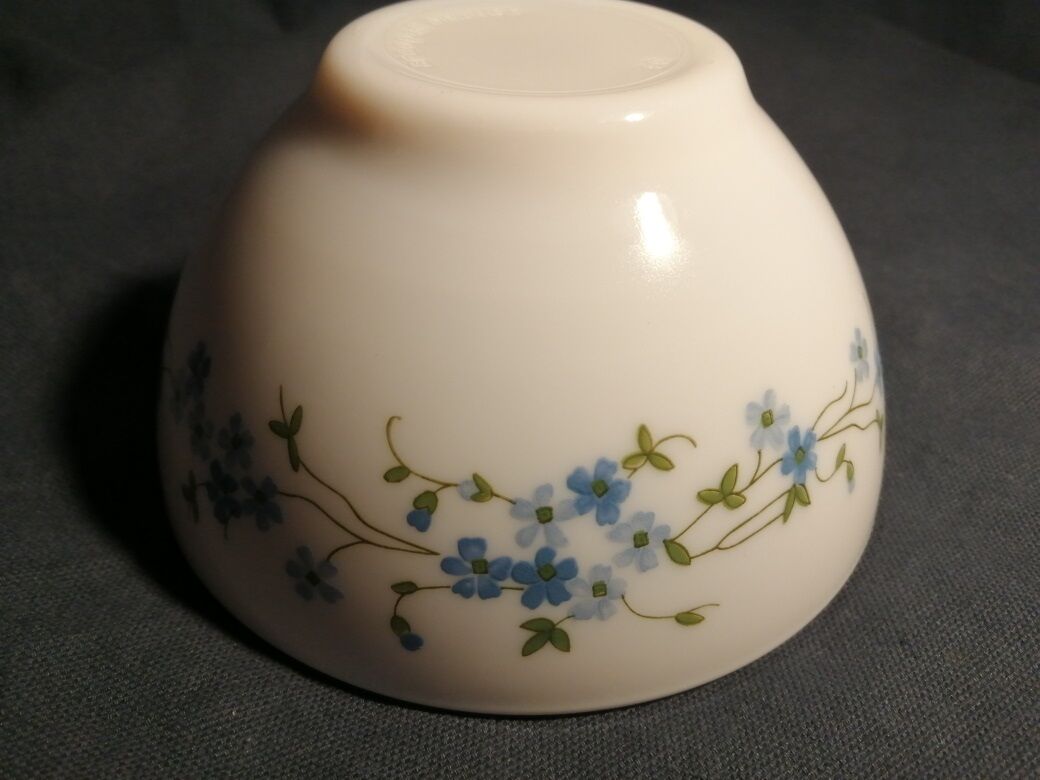 Arcopal Bowl Blue Flowers Old Vintage