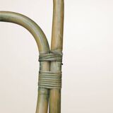 Pair of curved bamboo armchairs