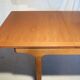 Scandinavian extendable rectangular table in blond teak