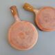 Flat glazed earthenware fondue pot