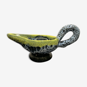 Enamelled ceramic candle holder