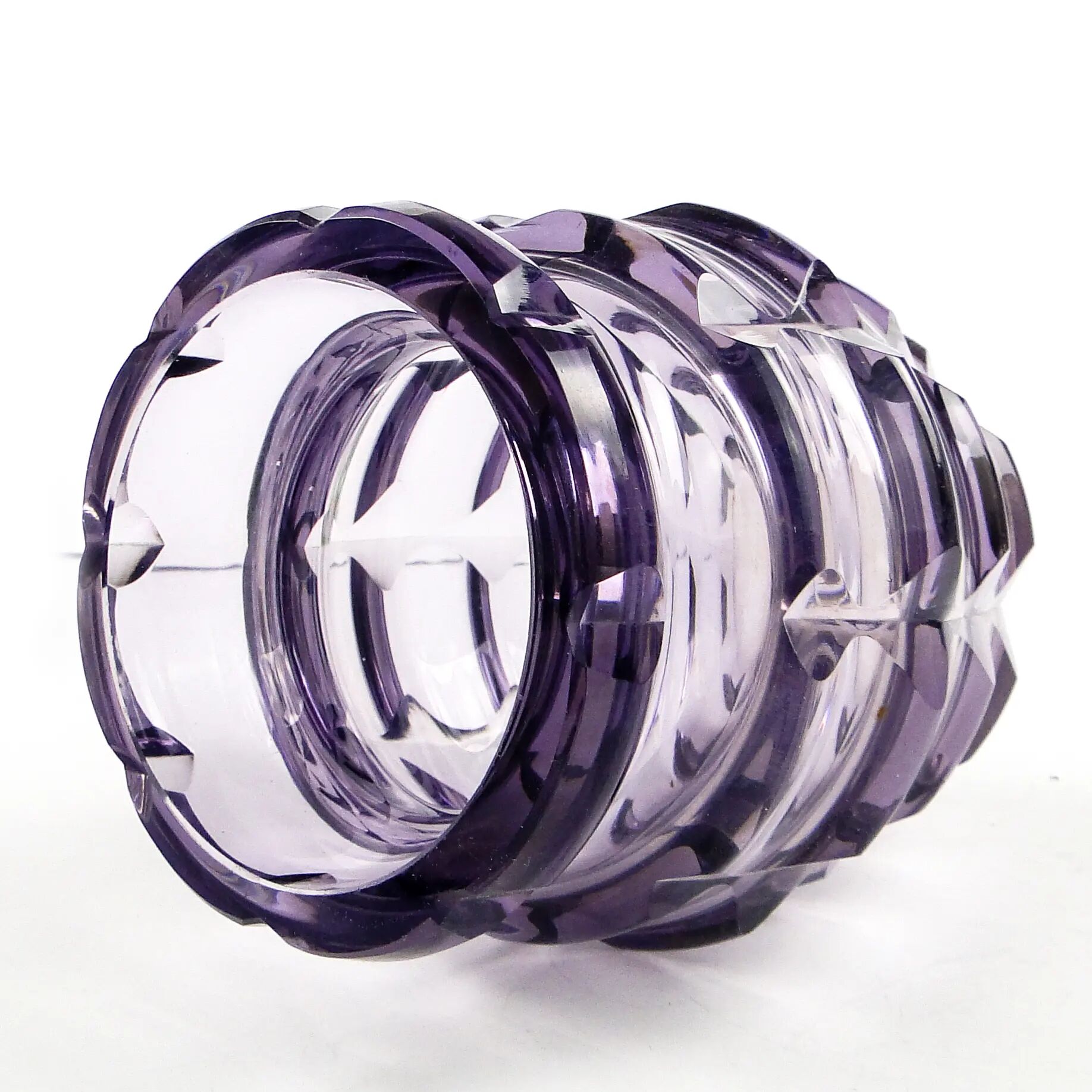 Art Deco vase, manganese crystal, Poland, 1930s
