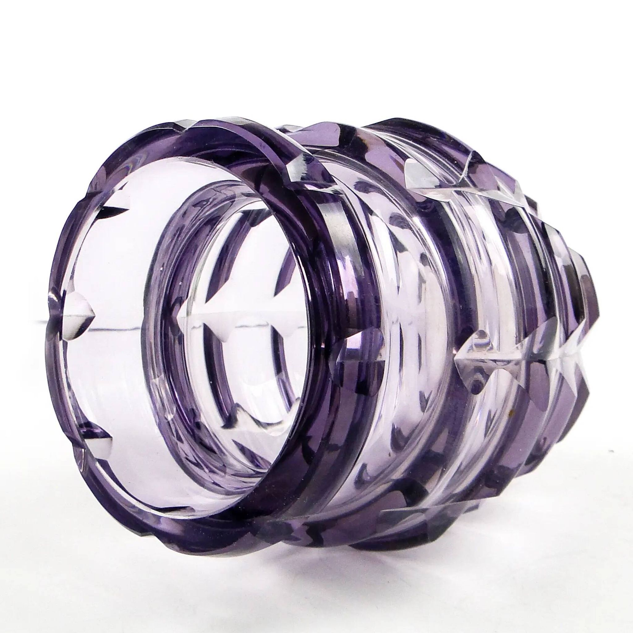 Art Deco vase, manganese crystal, Poland, 1930s