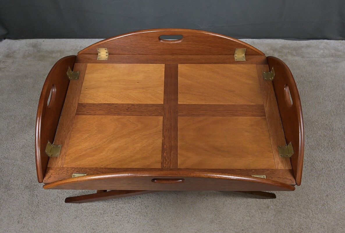 Table de majordome pliante en acajou – 1940