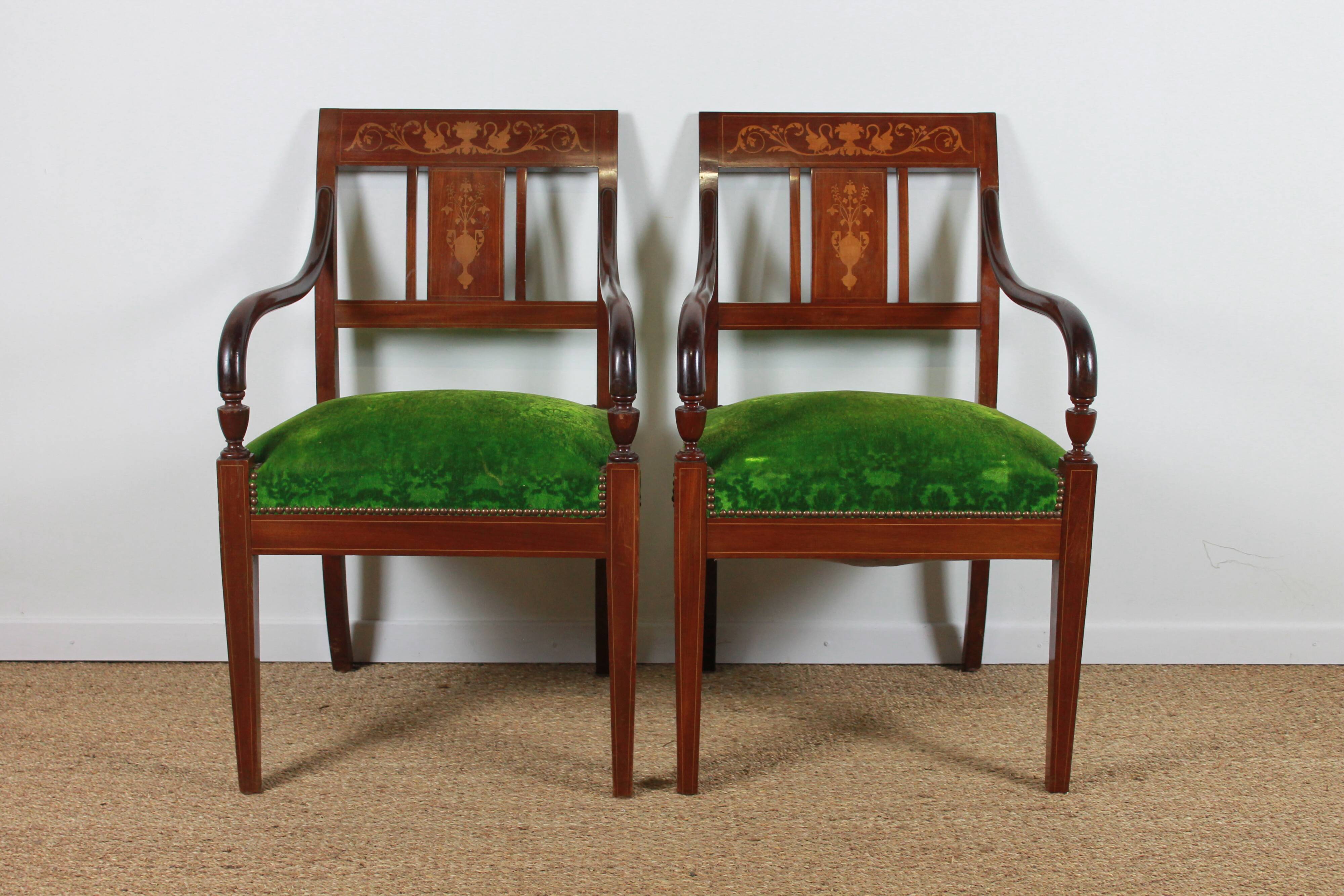 Empire style armchairs