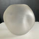 Vintage round irregular frosted glass vase