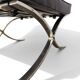 Ottoman Barcelona Original Knoll - Cuir Noir & Chrome - Design 1929
