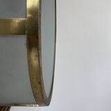 Vintage XL wall light, brass and frosted glass, France, 1920.