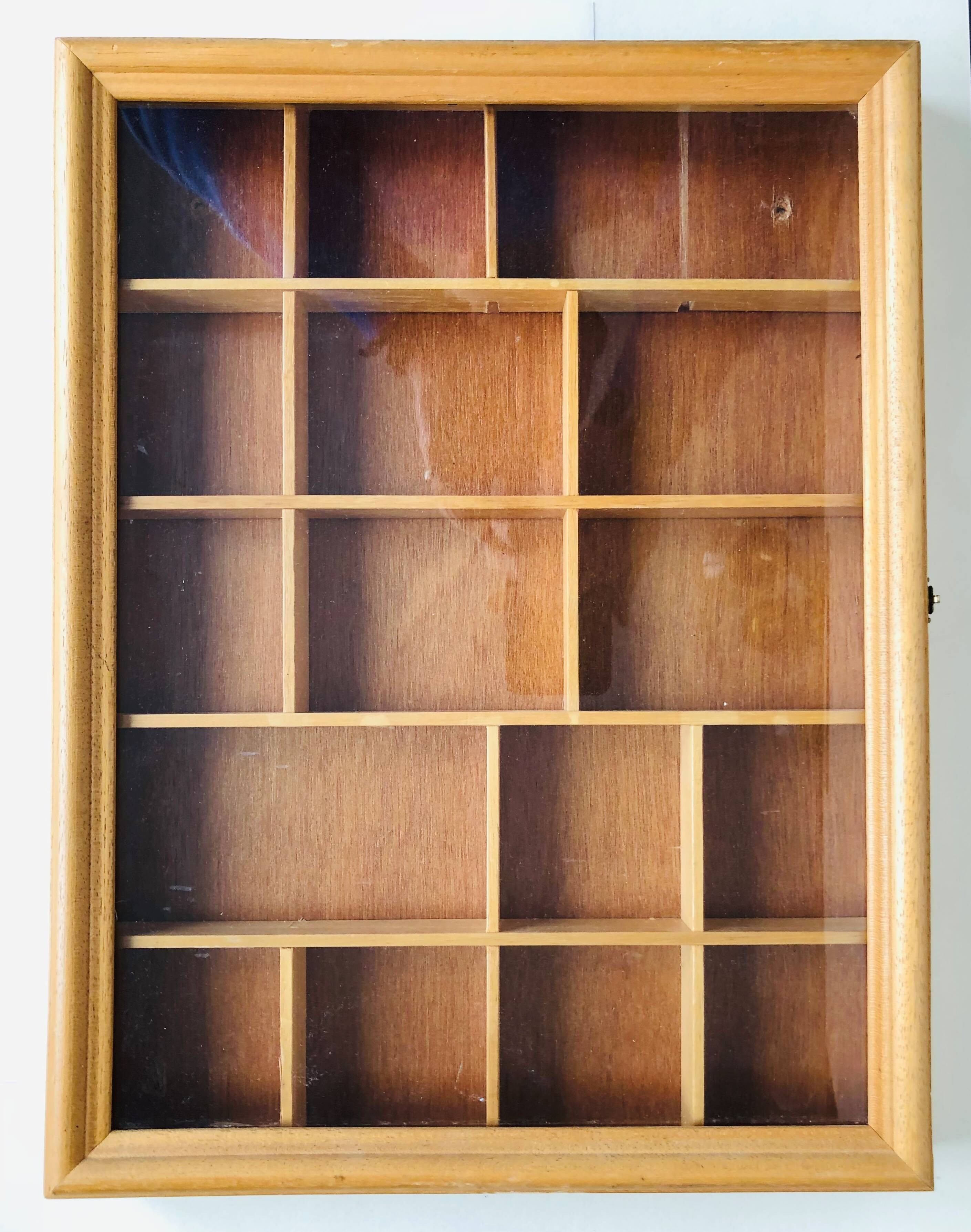 Wooden wall display case