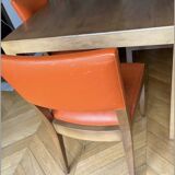 Dining table and 6 chairs set by designer Phillippe Hurel