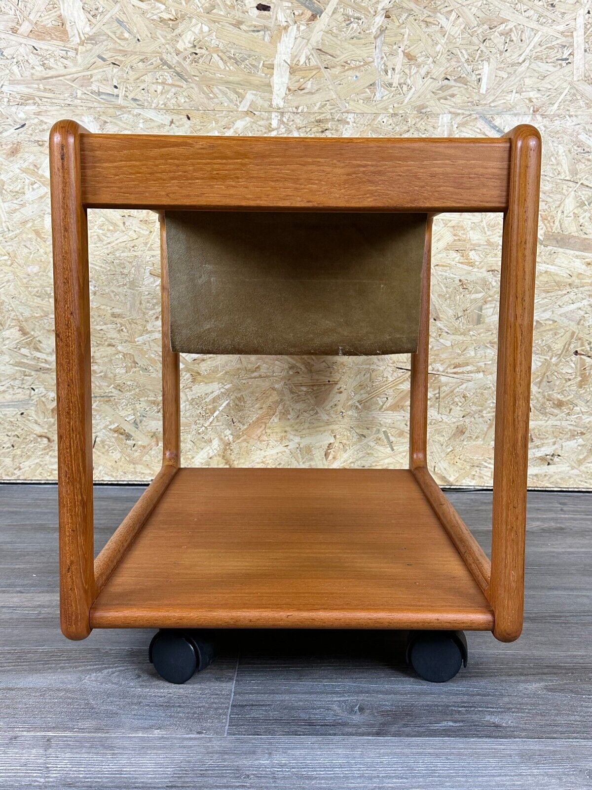 60s 70s teak table side table newspaper stand Danish Design Denmark