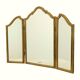 Vintage Triptych Mirror Gold Leaf Gilded Hollywood Regency 86cm