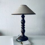 Turned wooden chalet lamp