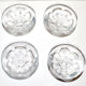 Series of 4 Champagne glasses Marne crystal cut 1920 by St. Louis