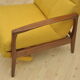 Mid-century armchair with folding footrest, 1960s