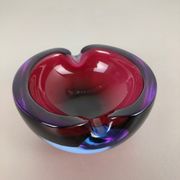 Large Murano Glass "Multi-Color" Bowl Element Shell Ashtray Murano, Italy, 1970s