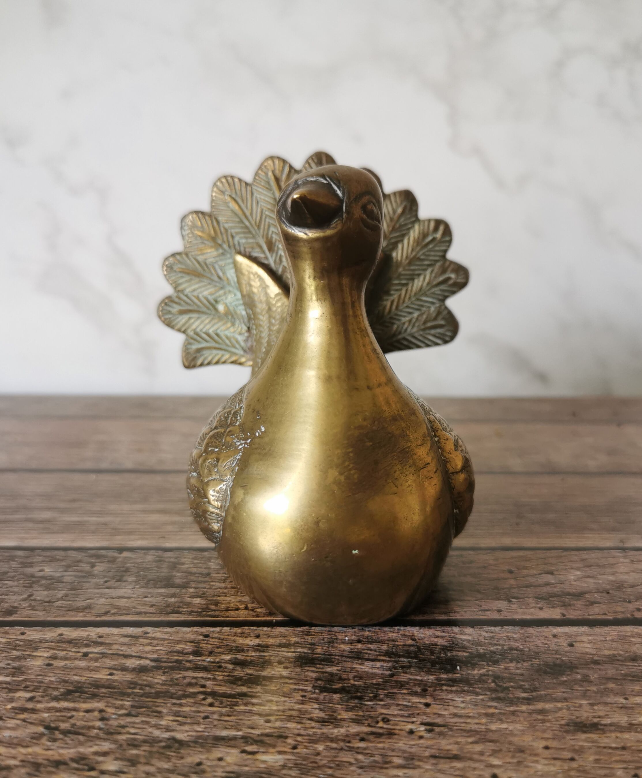 Brass peacock