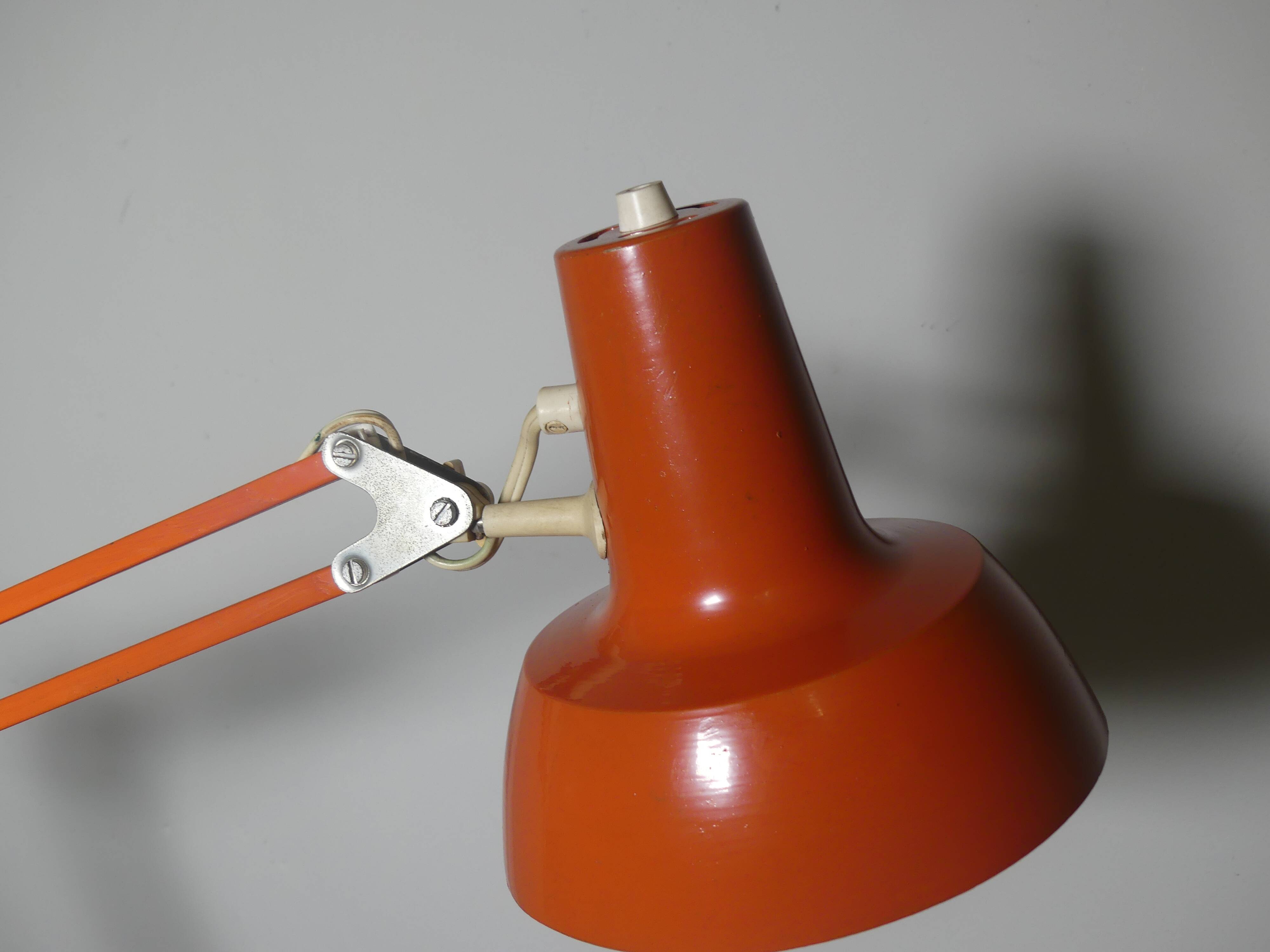 Lampe orange archi 1970
