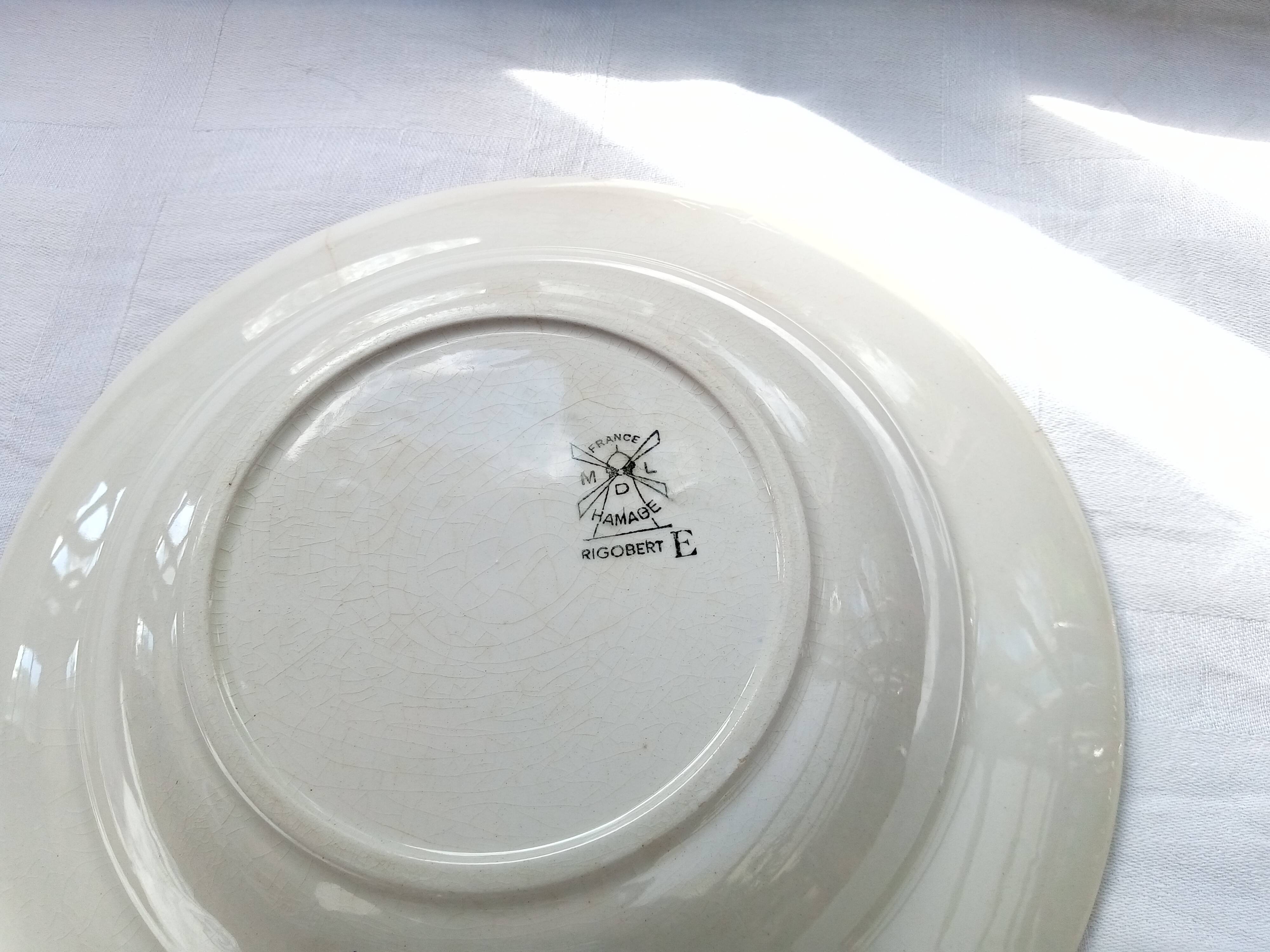 4 deep plates Rigobert / Moulin des loups