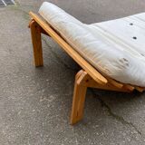 Canapé futon scandinave convertible lit une place 95x180cm