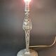 Art Nouveau lamp base – Hammered metal & stylised Ginkgo leaves –