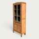 Parisian glass cabinet art deco raw wood